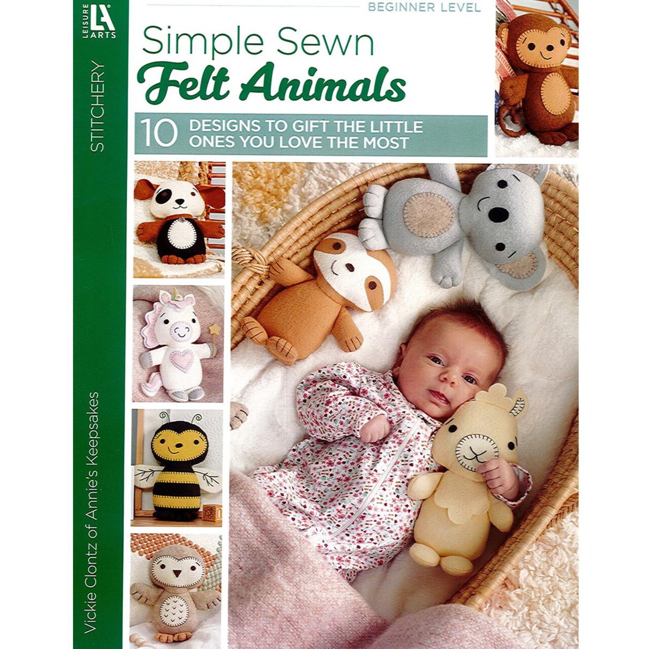 Leisure Arts Simple Sewn Felt Animals Craft Book – DIY Handmade Plush Toy Patterns for Kids & Adults, Step-by-Step Sewing Guide, Soft Felt Stuffed Animal Projects